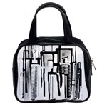 Black and White city Classic Handbags (2 Sides) Front