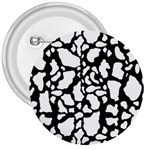 White On Black Cow Skin 3  Button Front