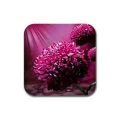 Majestic Flowers Rubber Square Coaster (4 Pack)  by LoolyElzayat