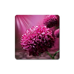 Majestic Flowers Square Magnet by LoolyElzayat