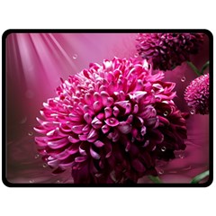 Majestic Flowers Fleece Blanket (large)  by LoolyElzayat