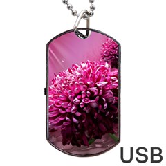 Majestic Flowers Dog Tag Usb Flash (one Side) by LoolyElzayat