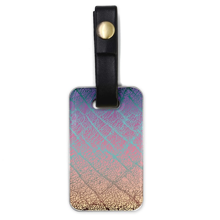 Pink Beige Elephant Skin Luggage Tags (One Side) 