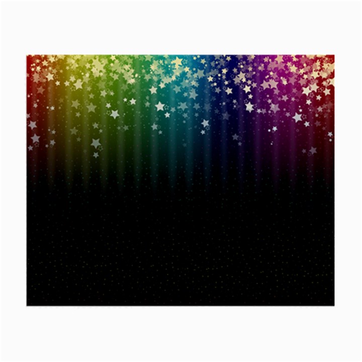 Colorful Space Rainbow Stars Small Glasses Cloth (2-Side)