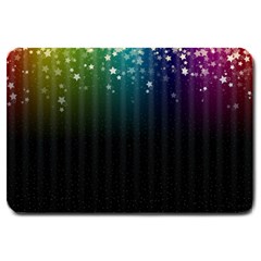 Colorful Space Rainbow Stars Large Doormat 