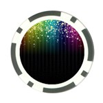 Colorful Space Rainbow Stars Poker Chip Card Guard Back