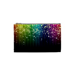 Colorful Space Rainbow Stars Cosmetic Bag (small) 