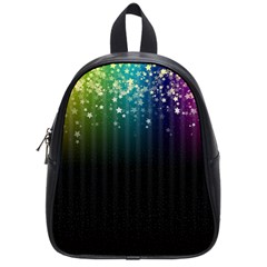 Colorful Space Rainbow Stars School Bag (small)