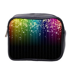 Colorful Space Rainbow Stars Mini Toiletries Bag 2-side