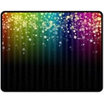 Colorful Space Rainbow Stars Double Sided Fleece Blanket (Medium)  58.8 x47.4  Blanket Front