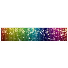 Colorful Space Rainbow Stars Small Flano Scarf