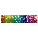 Colorful Space Rainbow Stars Small Flano Scarf Front