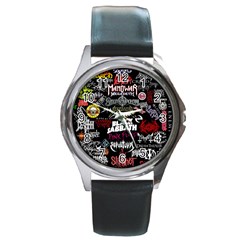 Metal Bands College Round Metal Watch