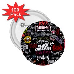 Metal Bands College 2.25  Buttons (100 pack) 