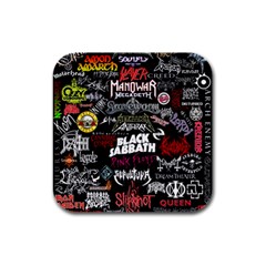 Metal Bands College Rubber Square Coaster (4 pack) 