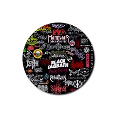 Metal Bands College Rubber Coaster (Round) 