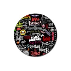 Metal Bands College Magnet 3  (Round)