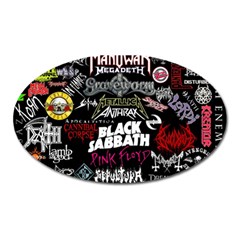 Metal Bands College Oval Magnet