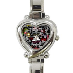 Metal Bands College Heart Italian Charm Watch