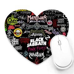 Metal Bands College Heart Mousepads