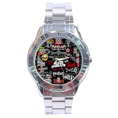 Metal Bands College Stainless Steel Analogue Watch