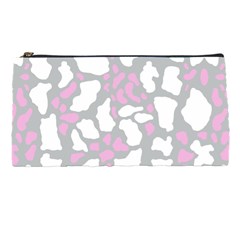 Pink Grey White Cow Print Pencil Cases by LoolyElzayat