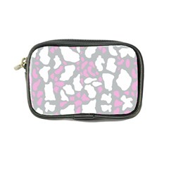 Pink Grey White Cow Print Coin Purse by LoolyElzayat