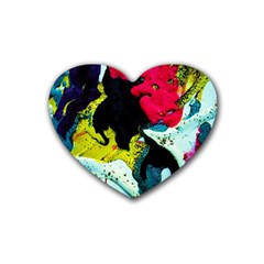 Buffalo Vision Rubber Coaster (heart)  by bestdesignintheworld