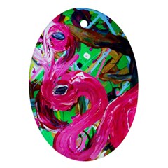 Flamingo   Child Of Dawn 1 Oval Ornament (two Sides) by bestdesignintheworld