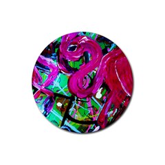 Flamingo   Child Of Dawn 2 Rubber Round Coaster (4 Pack)  by bestdesignintheworld