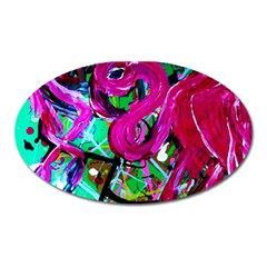 Flamingo   Child Of Dawn 2 Oval Magnet by bestdesignintheworld