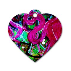 Flamingo   Child Of Dawn 2 Dog Tag Heart (one Side)