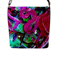 Flamingo   Child Of Dawn 2 Flap Messenger Bag (l)  by bestdesignintheworld