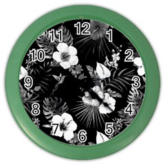 Tropical Pattern Color Wall Clocks by Valentinaart