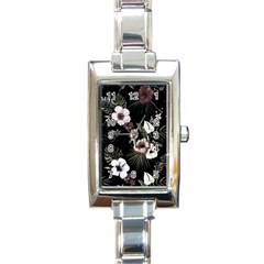 Tropical Pattern Rectangle Italian Charm Watch by Valentinaart