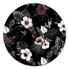 Tropical Pattern Magnet 5  (round) by Valentinaart