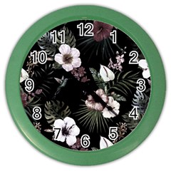 Tropical Pattern Color Wall Clocks by Valentinaart