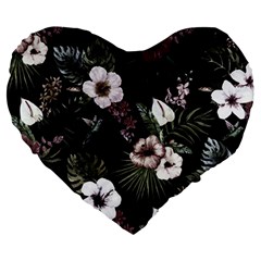 Tropical Pattern Large 19  Premium Heart Shape Cushions by Valentinaart