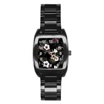 Tropical pattern Stainless Steel Barrel Watch Front