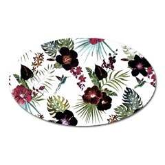 Tropical Pattern Oval Magnet by Valentinaart