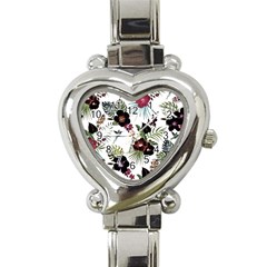 Tropical Pattern Heart Italian Charm Watch by Valentinaart