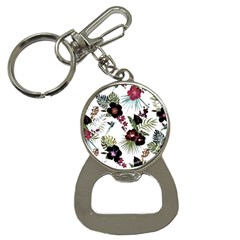 Tropical Pattern Bottle Opener Key Chains by Valentinaart