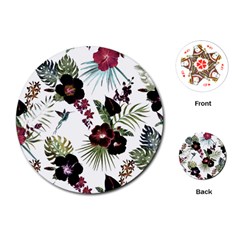 Tropical Pattern Playing Cards (round)  by Valentinaart