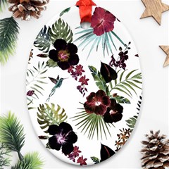 Tropical Pattern Oval Ornament (two Sides) by Valentinaart