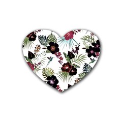 Tropical Pattern Heart Coaster (4 Pack)  by Valentinaart