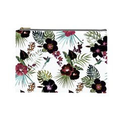 Tropical Pattern Cosmetic Bag (large)  by Valentinaart