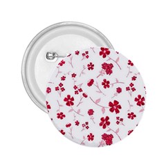 Sweet Shiny Floral Red 2 25  Buttons by ImpressiveMoments