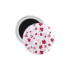 Sweet Shiny Floral Red 1 75  Magnets by ImpressiveMoments