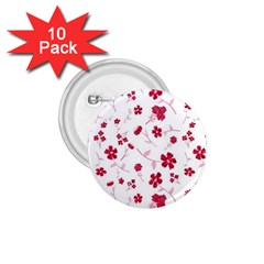 Sweet Shiny Floral Red 1 75  Buttons (10 Pack) by ImpressiveMoments