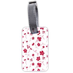 Sweet Shiny Floral Red Luggage Tags (two Sides) by ImpressiveMoments